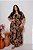 Vestido Plus Size Longo Estampado Em Viscose Com Decote V - 2196 - Imagem 3