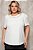 Blusa Plus Size Off White Em Crepe De Manga Curta Com Bordado E Entremeio - 26736 - Imagem 1