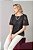 Blusa Preta Em Renda Guipir De Manga Curta E Decote Redondo - 3343 - Imagem 3