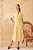 Vestido Maxi Midi Amarelo Em Viscolinho Com Botões Orgânicos - 2528 - Imagem 1
