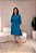 Vestido Chemise Verde Em Viscose Com Detalhe De Guipir Expressão - 4822 - Imagem 3