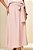 Saia Maxi Midi Rosa Em Linên Com Elástico E Faixa Na Cintura Doce Trama - 105868 - Imagem 1