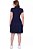 Vestido Azul Em Malha Cotton Com Gola Polo Em Retilínea Hapuk - 61988 - Imagem 2