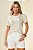 T-Shirt Bege Com Termocolante Frontal Em Malha De Manga Curta Doce Trama - 105982 - Imagem 1