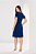 Vestido Azul Transpassado Com Detalhe De Fivela Orgânica Clamila - 10826 - Imagem 2