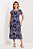 Vestido Midi Estampado Em Malha Stretch De Manga Curta E Decote Redondo Clamila - 10844 - Imagem 1