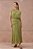 Vestido Longo Verde Em Crepe Texturizado Com Saia Plissada P.A Concept - VE260045 - Imagem 1