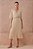 Vestido Midi Bege Transpassado Em Crepe Plissado P.A Concept - 260050 - Imagem 1