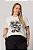 T-Shirt Off White Com Estampa Frontal Preto E Marrom Em Meia Malha Doce Trama - 105615 - Imagem 1