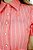 Vestido Plus Size  Chemise Coral Com Listra Branca Acompanha Cinto Nítido Jeans - 04137 - Imagem 3