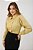 Camisa Amarela Em Viscopoly Com Detalhe De Entremeio E Guipir Nítido Jeans - 04062 - Imagem 1