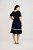 Vestido Azul Em Malha Denim Com Detalhe De Guipir Nítido Jeans - 04161 - Imagem 5