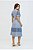 Vestido Midi Azul Em Viscopoly E Telinha Com Detalhe De Guipir Nítido Jeans - 04094 - Imagem 2