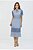 Vestido Midi Azul Em Viscopoly E Telinha Com Detalhe De Guipir Nítido Jeans - 04094 - Imagem 1