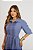 Vestido Chemise Midi Azul Em Viscose Com Detalhes De Guipir Nítido Jeans - 04261 - Imagem 3