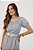 Vestido Longo Listrado De Off White E Azul Acompanha Cinto Cordão Nítido Jeans - 03999 - Imagem 3