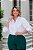 Camisa Plus Size Branca Com Botões Frontais Funcionais E Traseiros Decorativos - 32046 - Imagem 1