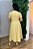 Vestido Midi Amarelo Com Nervuras Frontais De Manga Curta E Decote V - 42420 - Imagem 2
