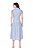 Vestido Maxi Midi Listrado De Off White E Azul Acompanha Cinto Hapuk - 62000 - Imagem 2