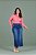 Saia Plus Size Maxi Midi Jeans Com Fenda Frontal E Acompanha Cinto Hadaza - 38298 - Imagem 1