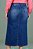 Saia Plus Size Maxi Midi Jeans Com Fenda Frontal E Acompanha Cinto Hadaza - 38298 - Imagem 4