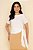 Blusa Off White Em Natural Silk De Manga Curta E Acompanha Faixa Hadaza - 20529 - Imagem 1