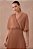 Vestido Midi Marrom Transpassado Em Crepe Plissado P.A Concept - 260050 - Imagem 3
