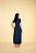 Vestido Maxi Midi Azul Em Malha Com Detalhe De Fivela Dourada Hadaza - 51661 - Imagem 2