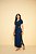 Vestido Maxi Midi Azul Em Malha Com Detalhe De Fivela Dourada Hadaza - 51661 - Imagem 1