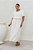 Vestido Plus Size Maxi Midi Off White Com Poá Bege Em Crepe - 42426 - Imagem 5