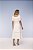 Vestido Midi Off White Em Sarja Com Detalhe Em Vivo Off White E Azul Titanium - 28141 - Imagem 2