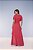 Vestido Plus Size Longo Rosa Com Barra Assimétrica Acompanha Faixa Titanium - 28159 - Imagem 2