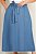 Saia Plus Size Maxi Midi Jeans Com Bolsos Frontais E Acompanha Faixa Lisamour - 202065 - Imagem 1