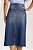 Saia Midi Jeans Evasê 75 Cm Destroyed E Fenda Frontal Laura Rosa - 811090 - Imagem 2