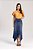 Saia Jeans Semi Evasê Com Barra Assimétrica 80 Cm Laura Rosa - 811142 - Imagem 4