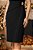 Vestido Preto Transpassado Com Fivela Orgânica Dourada Clamila - 10852 - Imagem 4