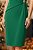 Vestido Verde Transpassado Com Fivela Orgânica Dourada Clamila - 10852 - Imagem 3