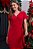 Vestido Vermelho Transpassado Com Drapeado E Amarração Clamila - 10509-2 - Imagem 3