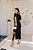 Vestido Maxi Midi Preto Com Recortes Cru Em Moletinho Montaria - 11347 - Imagem 2