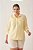 Camisa Plus Size Amarela Em Viscose Com Poliamida E Bolsos Frontais - 32043 - Imagem 1