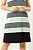 Vestido Sem Manga Listrado De Off White Preto E Verde Em Malha - 82819 - Imagem 3