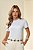 T-Shirt Off White Em Meia Malha De Manga Curta Dobrada Doce Trama - 105145 - Imagem 1