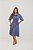 Vestido Chemise Midi Azul Em Viscose Com Detalhes De Guipir Nítido Jeans - 04261 - Imagem 1