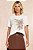T-Shirt Off White Com Estampa Frontal Em Meia Malha Doce Trama - 106408 - Imagem 1
