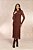 Vestido Maxi Midi Marrom Em Renda Com Elastano Doce Trama - 106329 - Imagem 1