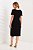 Vestido Preto Em Malha Stretch Com Detalhe Orgânico Dourado Clamila - 10848 - Imagem 2