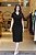 Vestido Midi Preto Em Malha Stetch Transpassado Com Drapeado Clamila - 10873 - Imagem 1
