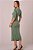 Vestido Maxi Midi Verde Drapeado Com Fivela Orgânica Tatá Martello - 6191 - Imagem 5