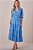 Vestido Maxi Midi Azul Transpassado Acompanha Cinto Tatá Martello - 5935 - Imagem 1