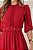 Vestido Vermelho Em Crepe Com Detalhes Em Renda E Acompanha Cinto Tatá Martello - 5927 - Imagem 3